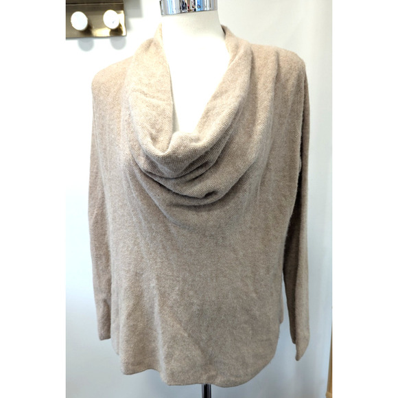 Joie Womens Cowl Neck Wool Cashmere Sweater Size S Tan Relaxed Fit - Picture 1 of 11